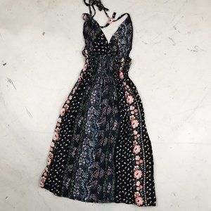 Vintage Multi Print Halter Dress